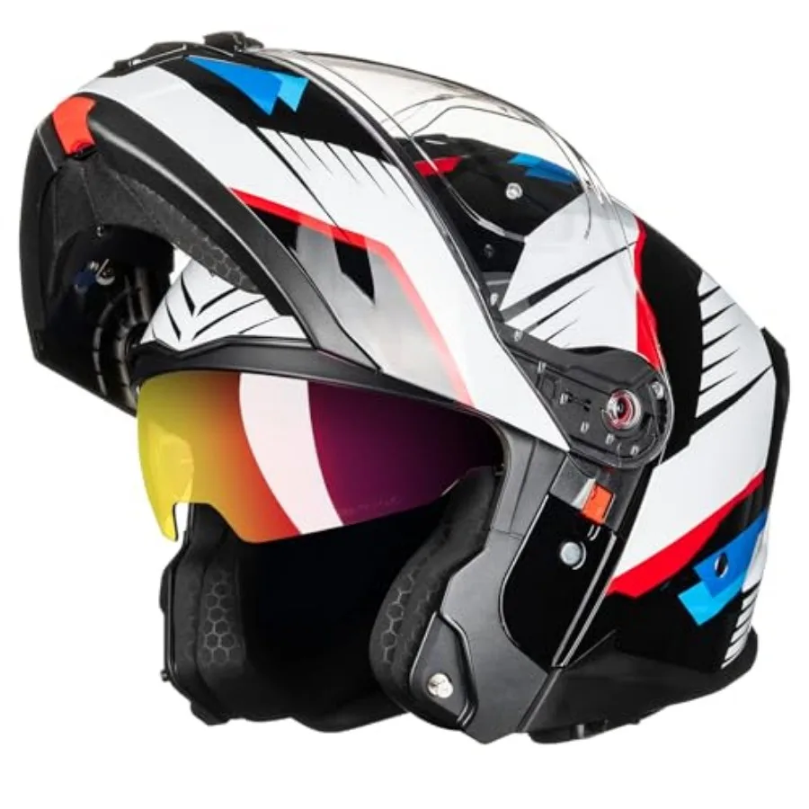 

Motorcycle Helmet Modular Full Face for Men Women DOT ECE Powersports Motorbike Street Racing Model B-711,L