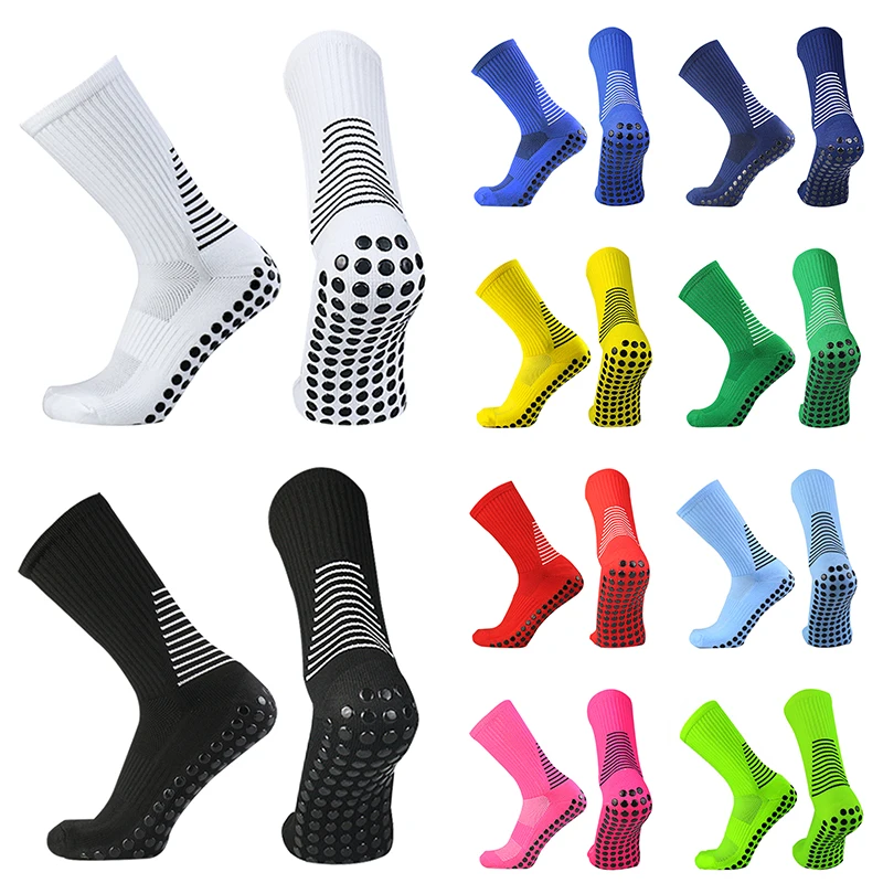 

Socks Shield Men Pattern Circular Football Silicone Non Women slip Football Socks Training Match Sports Grip soccerSocks