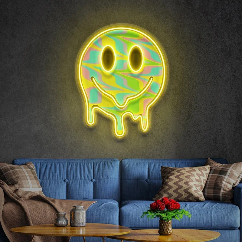 Imagem -02 - Sinal de Néon Personalizado Quarto Artesanal Casa Decoração da Parede Levou Luzes de Néon Fundo Decoração Porta Signboard Night Light Presentes