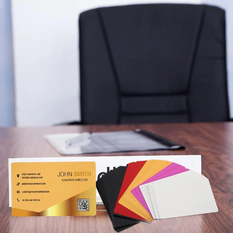 100PCS Engraving Aluminum Alloy Business Cards Metal Nameplate Blanks Card Testing Material for Laser Marking Machine Custom DIY