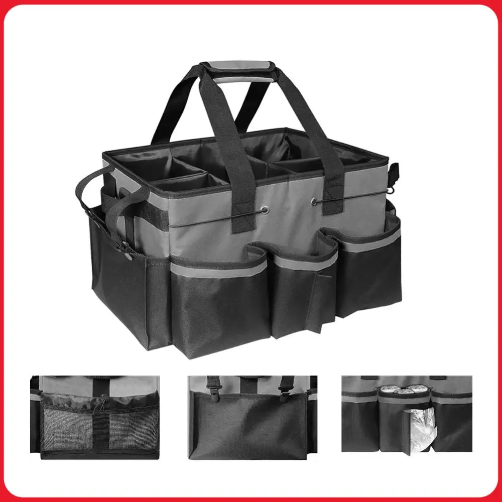 

Extra-Large Cleaning Bag Detachable Divider Large Cleaning Supplies Organizer Cleaning Caddy Organizer
