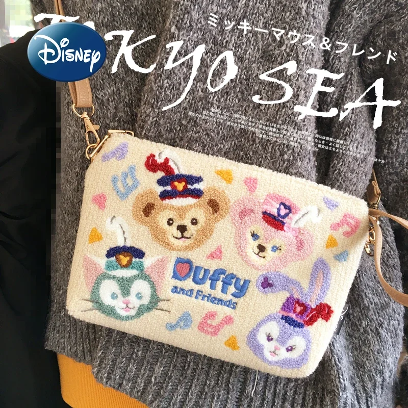 Disney New Women's Plush Crossbody Bag Luxury Brand Women's Bag Large Capacity High Quality Fashion Portable Crossbody Bag