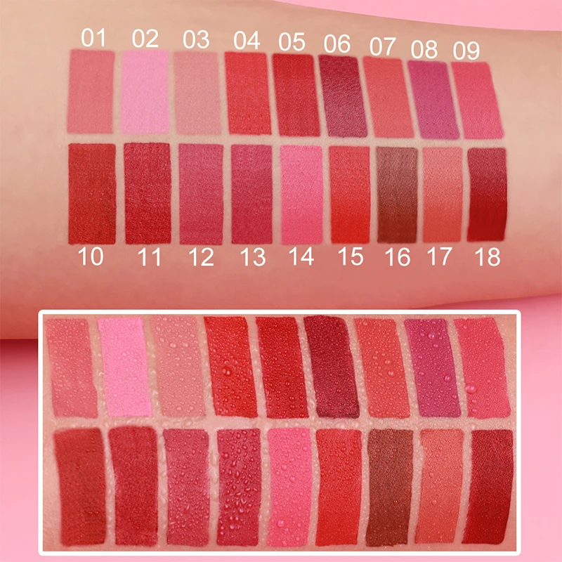 ดินสอเขียนขอบปาก18สีกันน้ำ24ชั่วโมงสีเขียนขอบปากแบบไม่ติดถ้วยเคลือบด้าน riasan Korea คราบริมฝีปากเซ็กซี่