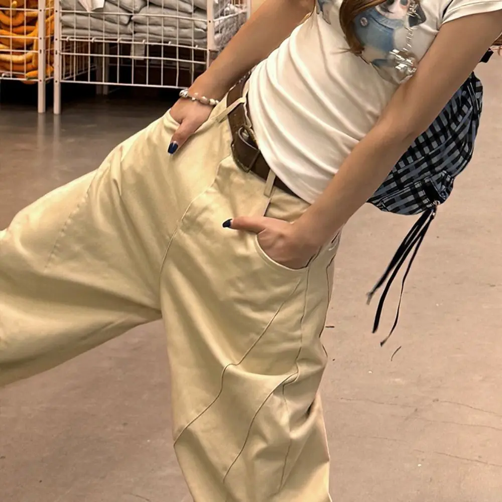 

Fashion High Waist Denim Jeans Baggy Wide Leg Cowboy Pants Loose Retro Casual Pants Party