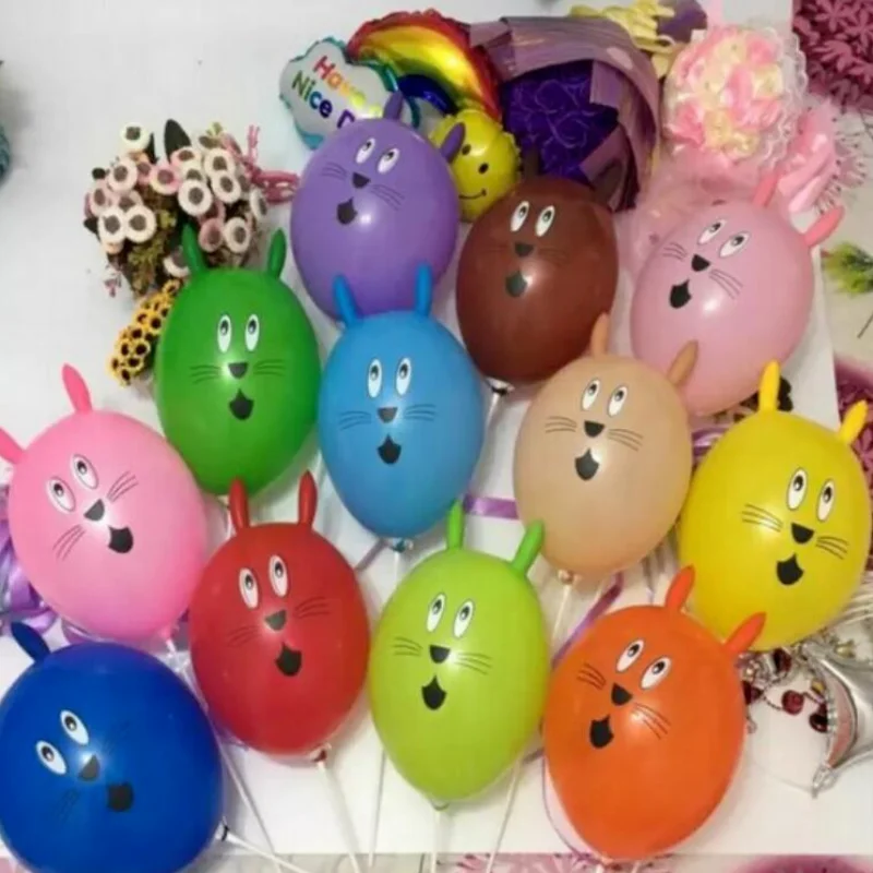 1/5/10 sztuk nowy śliczny królik nadmuchiwana piłka urodziny rocznica ślubu dekoracja na dzień dziecka balony lateksowe 12 cali