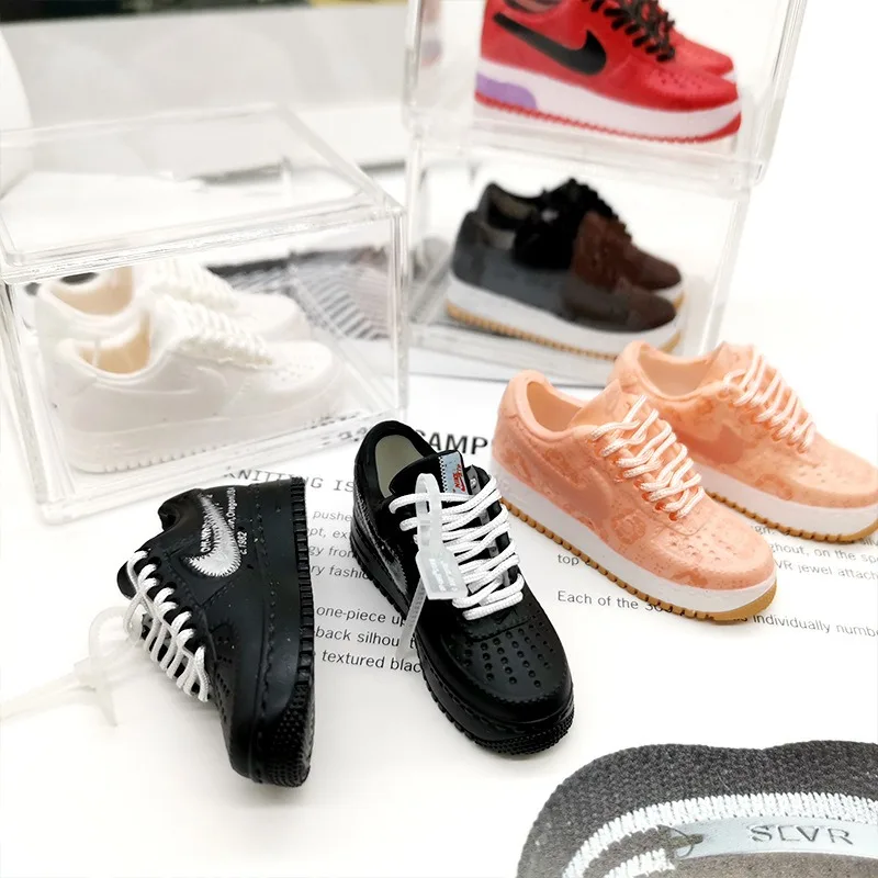 Shoe mold, No. 1 mini 3D three-dimensional basketball shoes, transparent display box, car ornament, home display