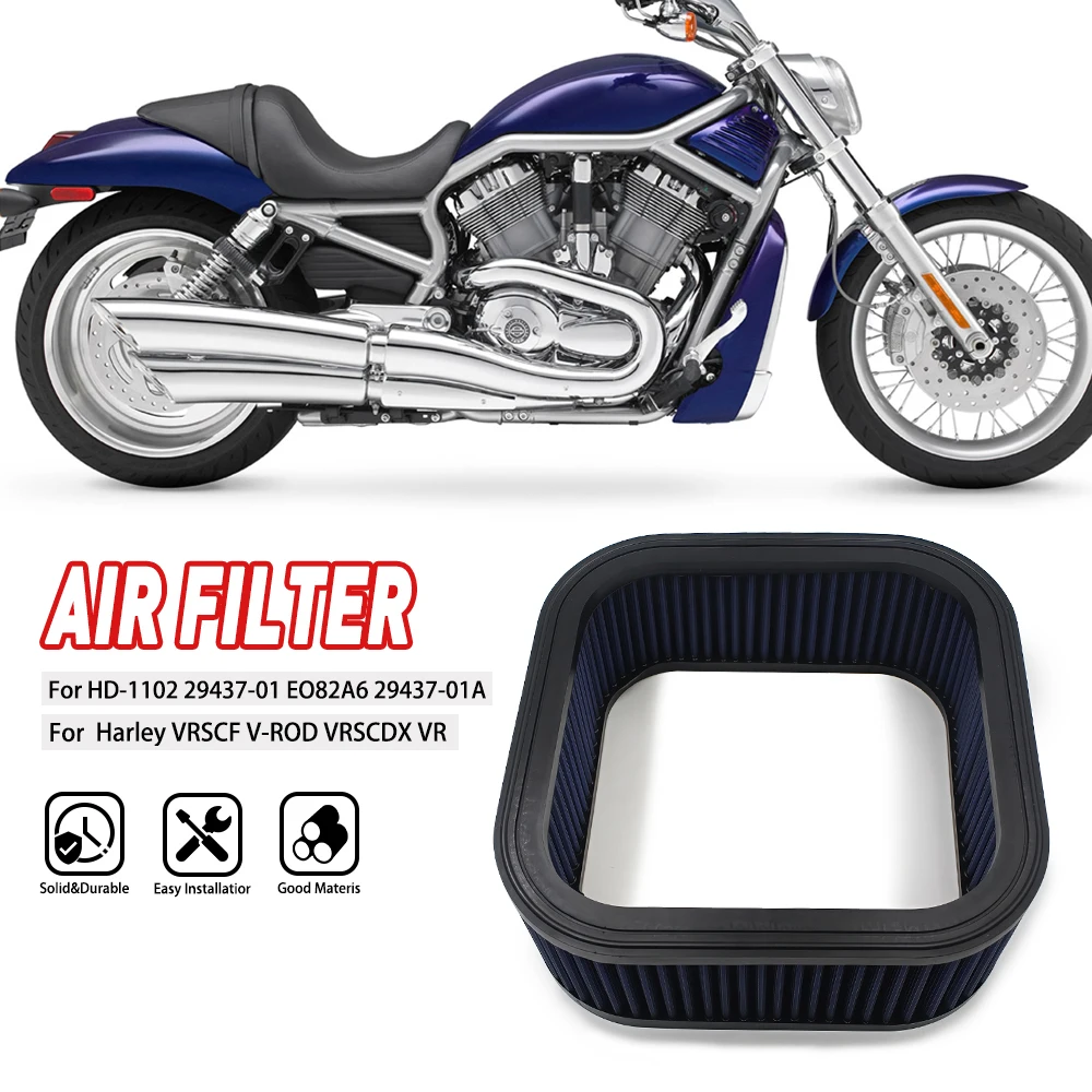 

Motorcycle High Flow Air Filter Intake Cleaner For HARLEY VRSCF V-ROD VRSCDX NIGHT VRSCB VRSCA VRSCSE2 STREET ROD 69 CI