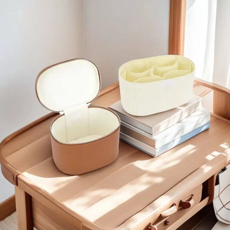 Bolsa de Maquillaje Portátil de Cuero PU, Separ de Viaje, Estilo Nuevo, ular para Viajes de Negocios, Bolsa de n...