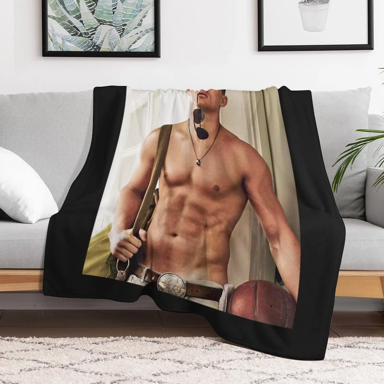 Channing Tatum Throw Blanket Sofa Quilt Thins Flannels Plaid Blankets