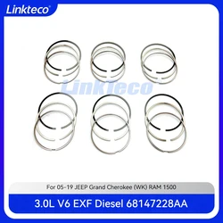 Engine part Piston ring set Fit 3.0 L V6 Diesel EXF For 05-16 3.0L JEEP Grand Cherokee wk RAM 1500 68147228AA 68147229AA