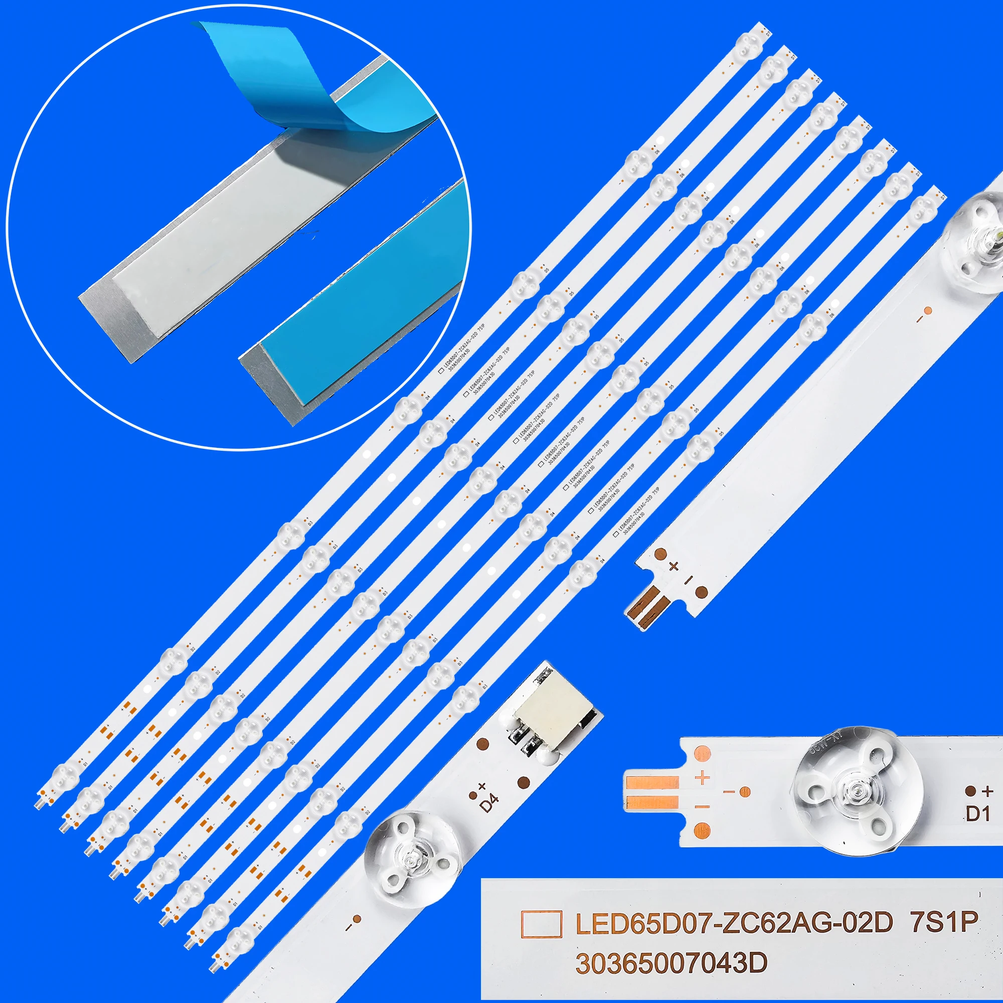 Tira de retroiluminación LED para Candy Uno 65 Haier 65 SMART TV S1 65R3 LU65C61(PRO) LS65Z51Z LU65C7 65U740NB PL6521UHDG L65M7-EA
