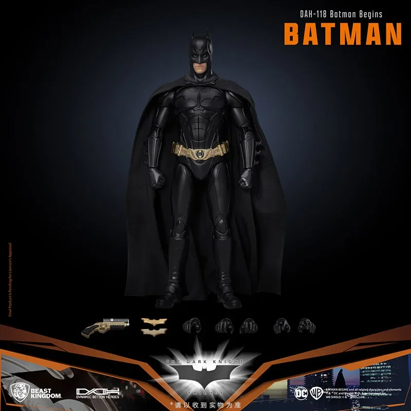 

Original Beast Kingdom DC Bell Keaton Pattinson New Batman Action Figure Movable Collectible Figure Trendy Toy Gift In Stock