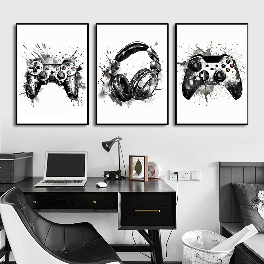

Game Room Decor, Gaming Controller Prints, Boys Room, Gamer Gift, Gaming Wall Art, Video Game Posters, Teen Room, Games Print