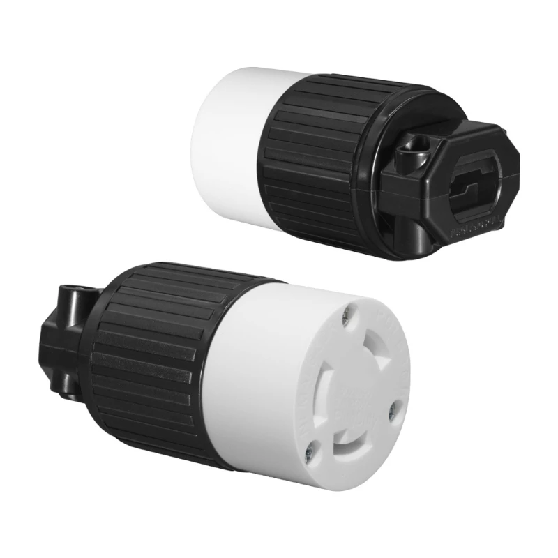 Industrial Strength L6-30R Locking Plugs Connectors Electrical Generator Socket 30A 250V For Highly Power Applications