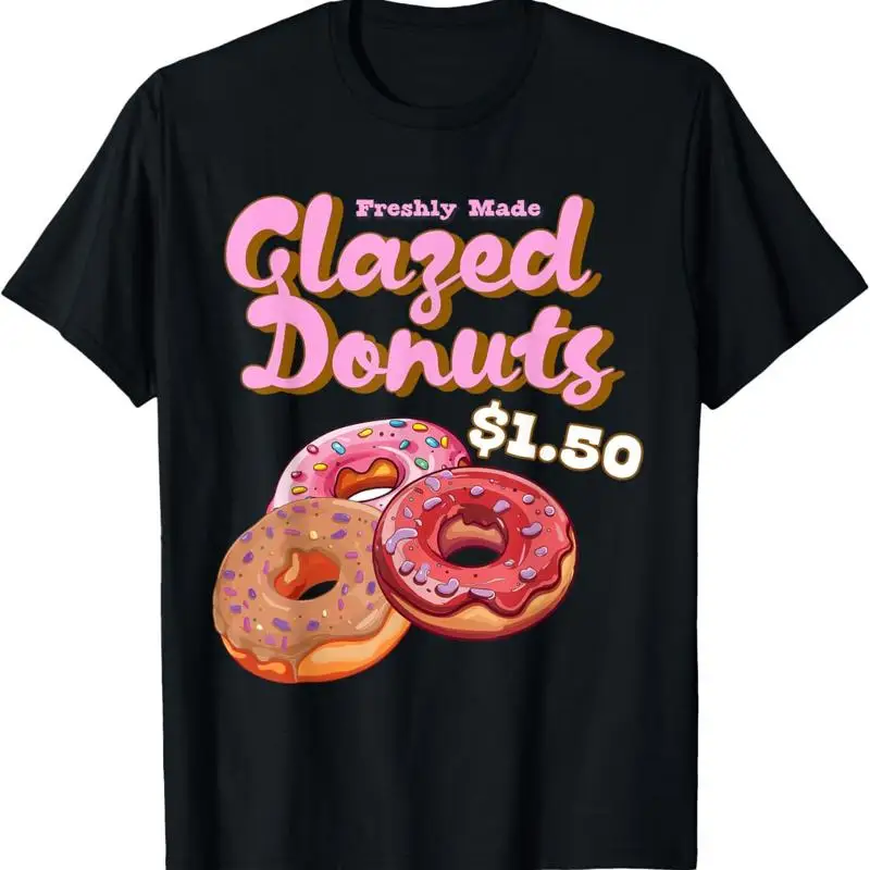 

Freshly Made Glazed Donuts Retro Diner Style Foodies T Shirt