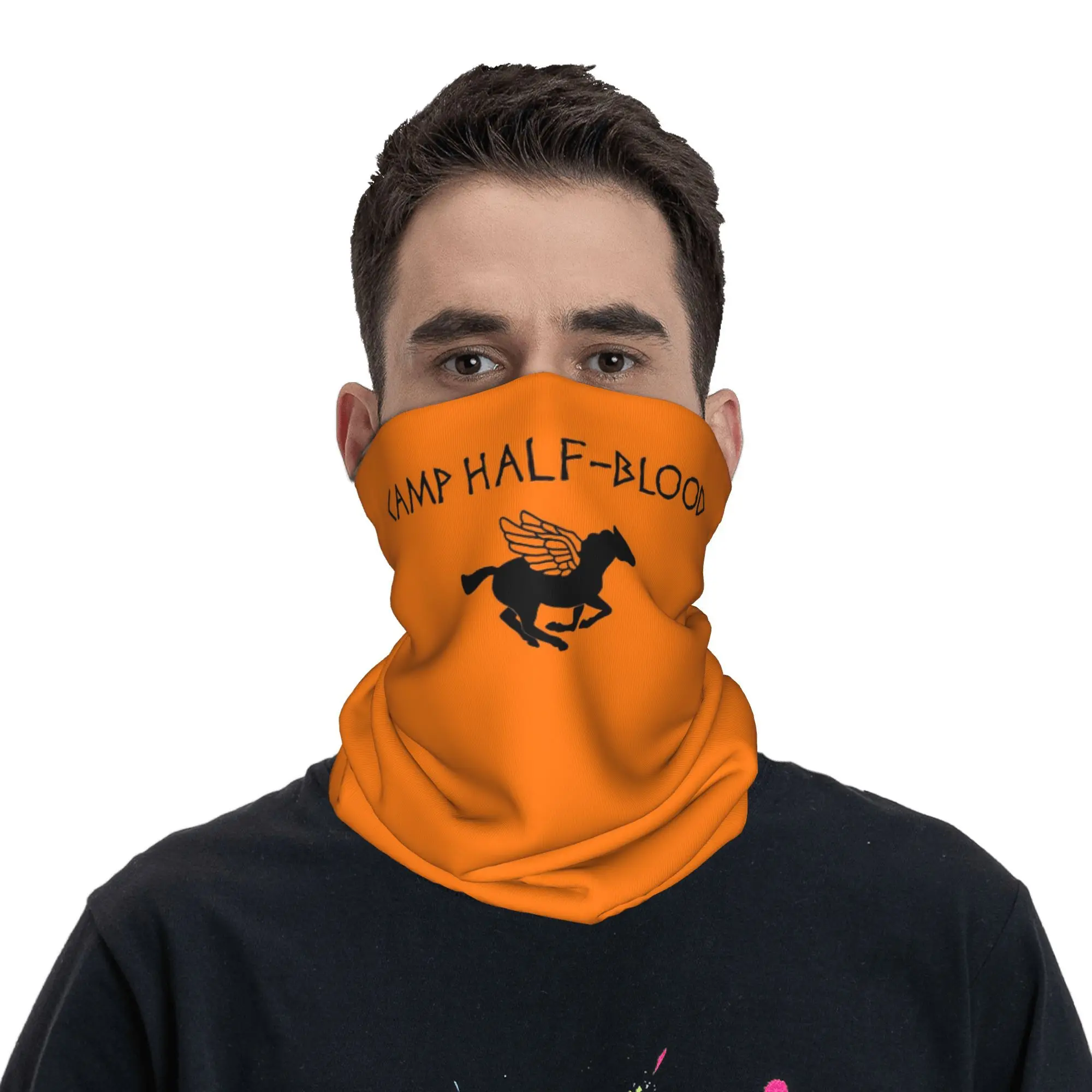 

Camp Half-Blood - Bandana Percy Jackson, гетры с принтом, маска, шарф, многофункциональный головной убор для езды на велосипеде, унисекс, для взрослых, зима