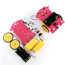 Mini Intelligent Tracking Line Car DIY Electronic Kit Photosensitive Robot Smart Kits School Training Fun Soldering Assembly