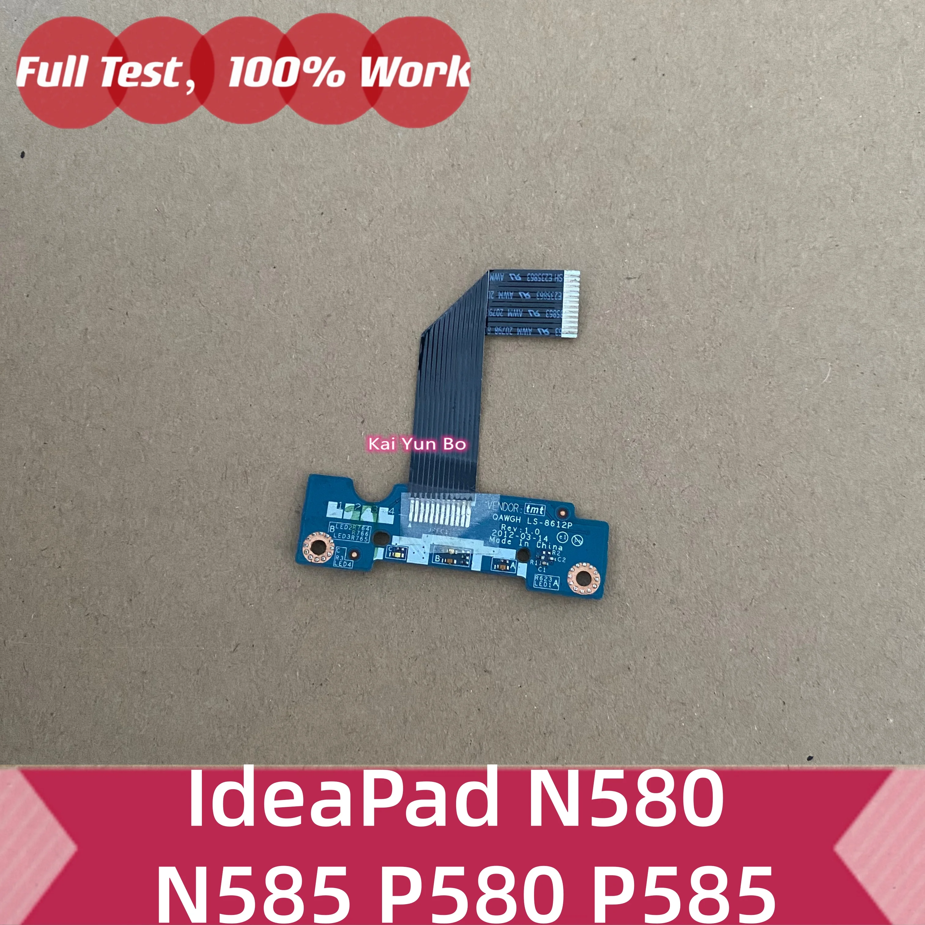 Placa de Botão do Touchpad com Cabo QAWGH LS-8612P Q1WG9 NBX00015400 para Notebook Lenovo IdeaPad N580 N585 P580 P585