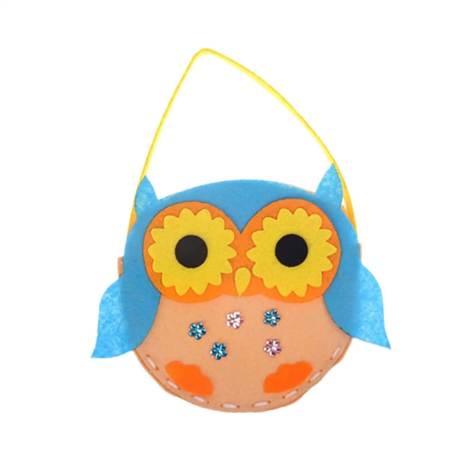 Bolso de mano de costura DIY para niños, Material educativo, habilidades motoras finas, manualidades de costura, bolsa de dibujos animados, suministros para el aula