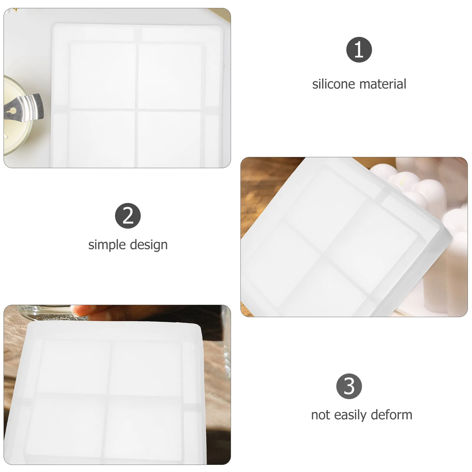 

Ashtray Mold Silicone Resin Epoxy DIY Handmade Non-Stick Square Molds Durable Easy Release Crafts Jewelry Making Tools