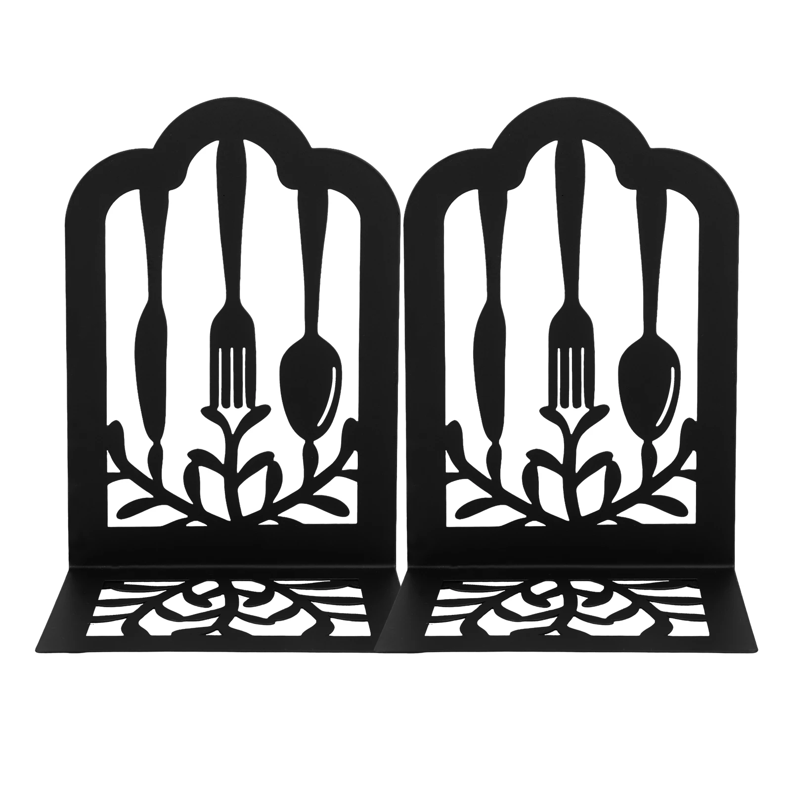 Iron Bookends Set of 2 L Shape Heavy Duty Book Organizer Metal Decorative Stand Shelves Home Office Study Library Book Stopper