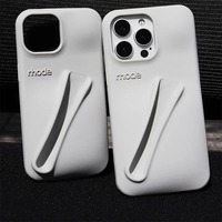 Fashion New Hot Rhode Plain Silicone Soft Case for IPhone16 15 14 13 12 11Pro Max Plus Lip Gloss Holder Shockproof Protect Cover