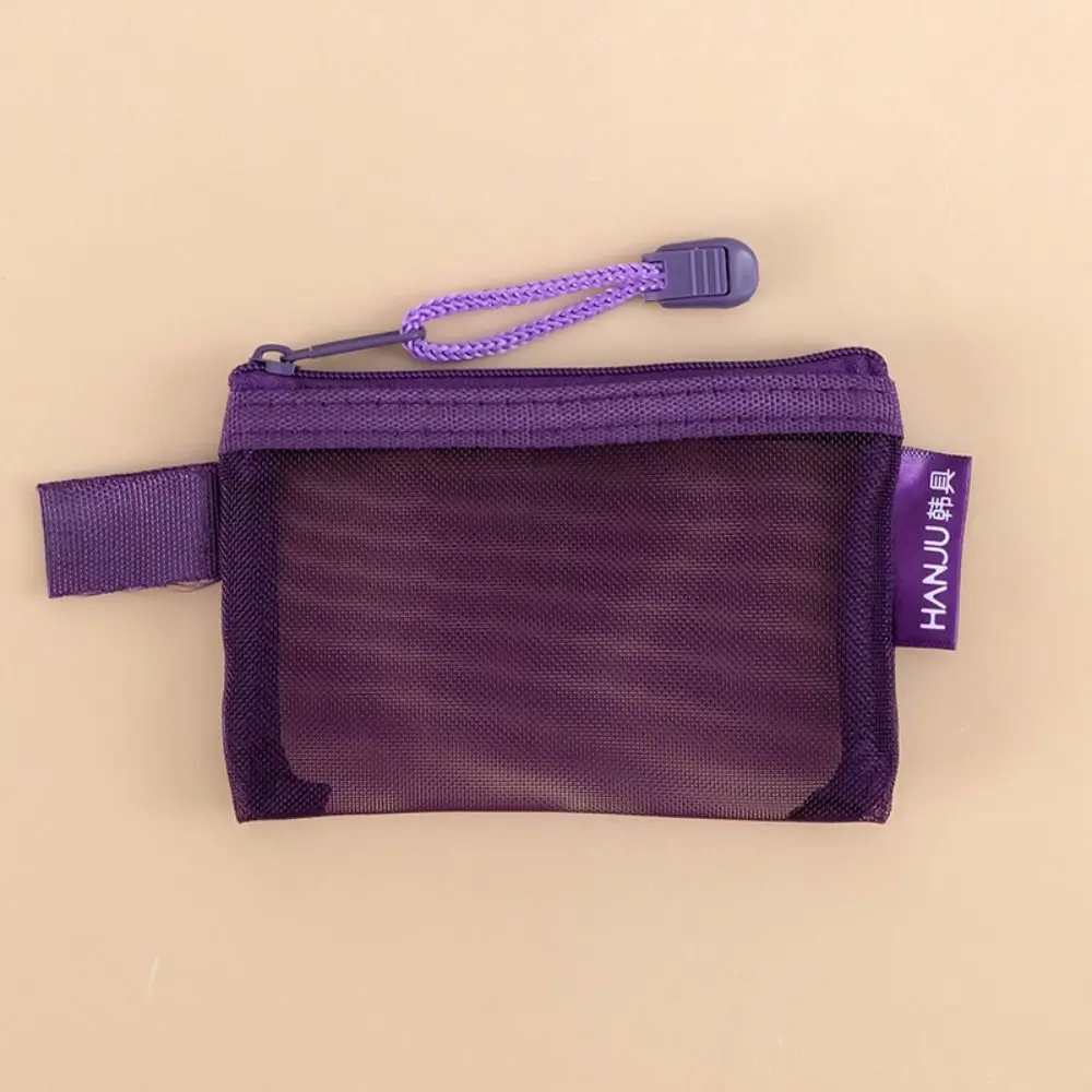 Сумка для хранения мелочей Прозрачная сетчатая сумка Сумки для монет Сумки для денег Помада Косметичка Мини-кошелек для монет Сумка для хранения кабеля для передачи данных Сумка для мелких предметов