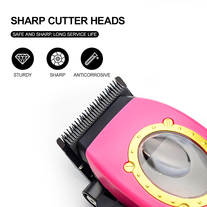 OEM 8000RPM Brush Magnetic Motor Barber Clipper Brush Hair Clipper Cordless Blade Clipper for Men