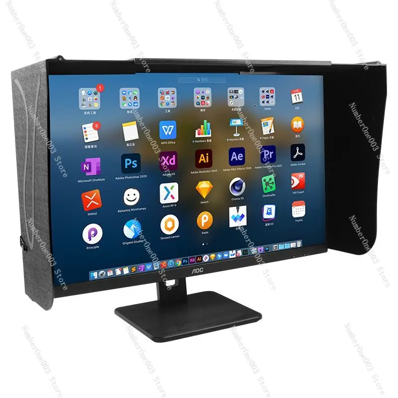 

Computer Monitor Lens Hood Desktop 17-27 Inch 41-71 Cm Width Sunshade Peep-proof Board
