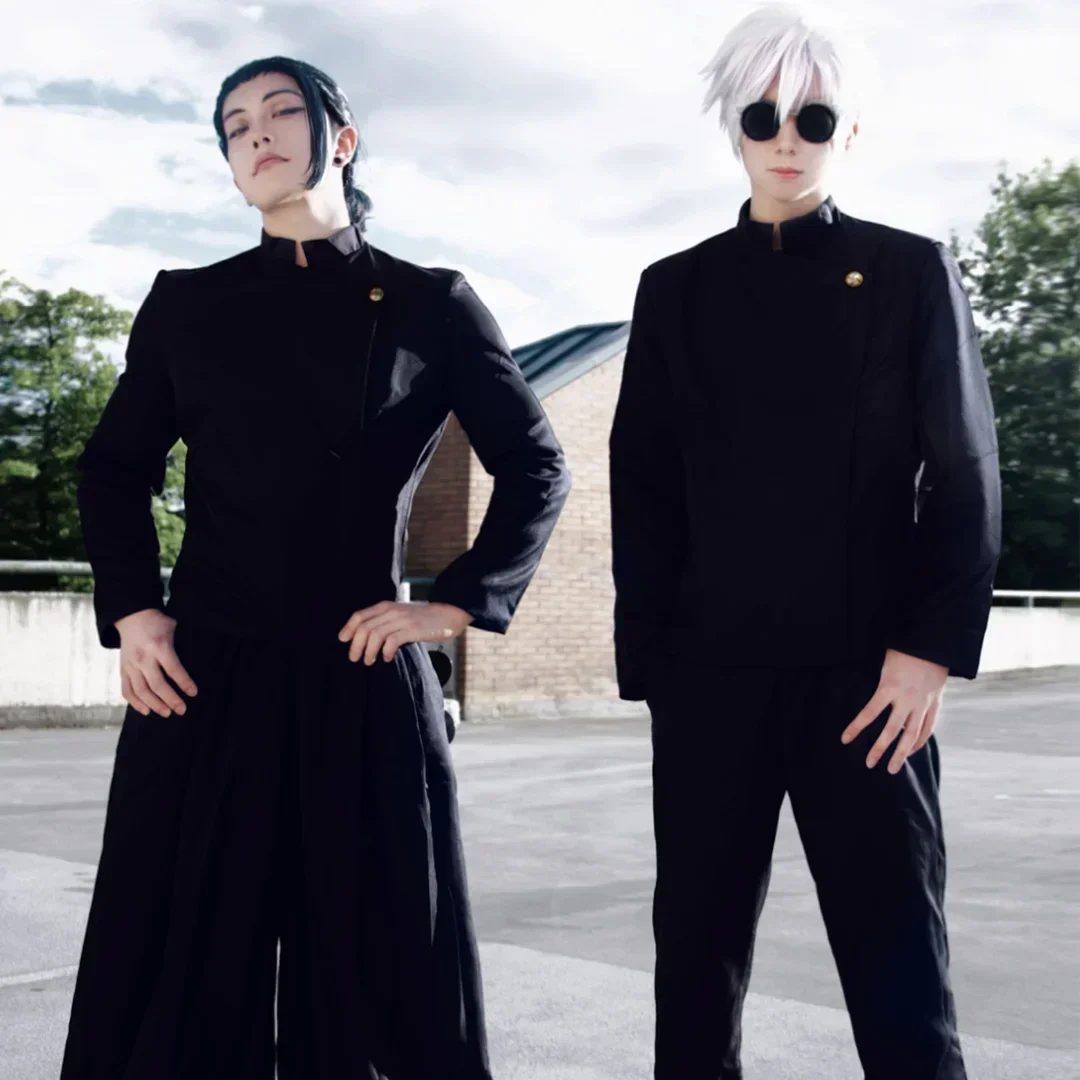 Jujutsu Kaisen Geto Suguru Cosplay Anime Kostuum Zwarte uniforme scolastica Pruik Pak Halloween Mannen kostums Kleding