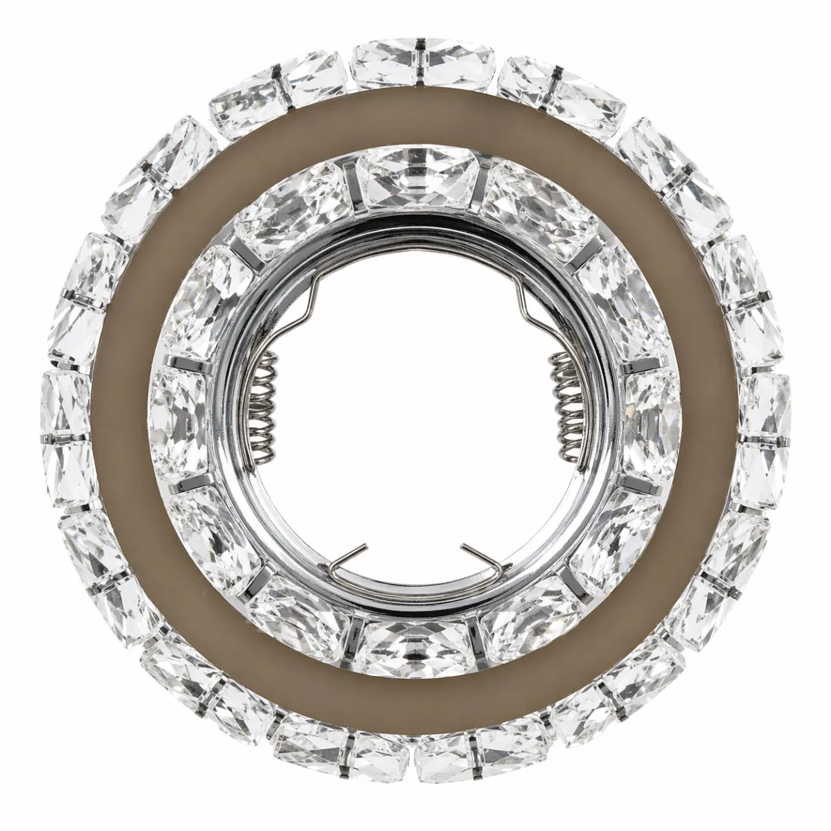 1/6PCS Crystal Round LED Downlight GU10 MR16 Ceiling Spotlight Ceiling Lamp Frames Spot Light Holder Cutout 50mm Ceiling Lights