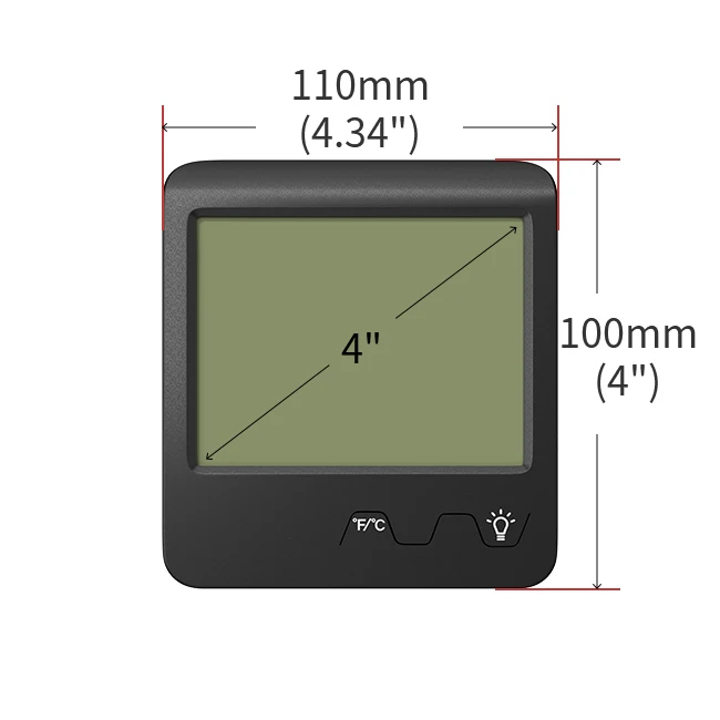 مقياس الحرارة الداخلي، مقياس الرطوبة، مقياس حرارة الغرفة، جدار دقيق، مقياس الرطوبة الرقمي، مستشعر درجة الحرارة والرطوبة #3