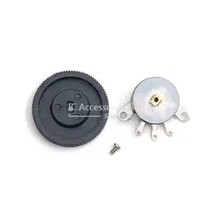 5PCS RV16MM Flat Foot With Turntable B5K B10K B50K Power Amplifier Volume Radio Potentiometer With Switch 16MM (5 Sets)