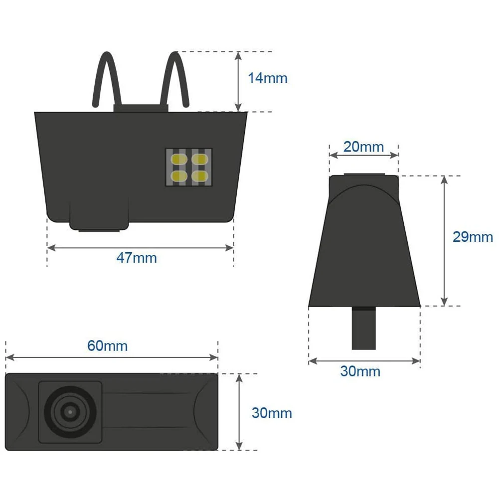 A56P-Car HD CCD Auto Car Reverse Rear View Camera License Plate Waterproof Parking For Ford Transit For Ford Connect