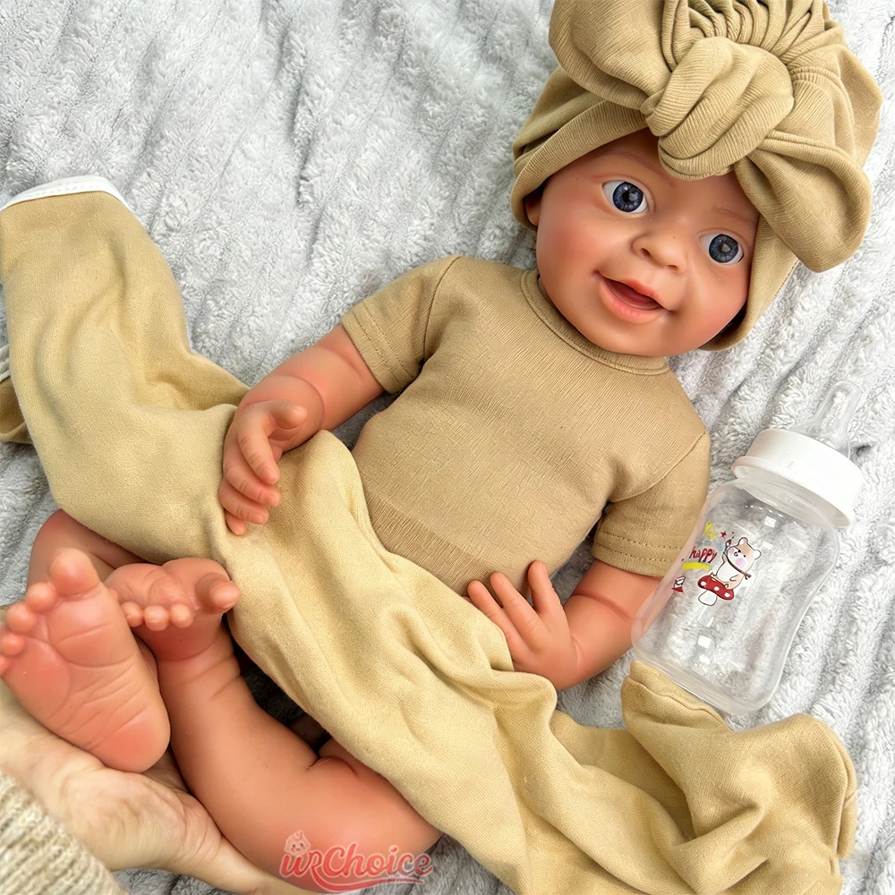 Realista muñeca de artista de España de 18 pulgadas de silicona renacido bebé con piel pintada en 3D recién nacido bebé colección regalo de juguete