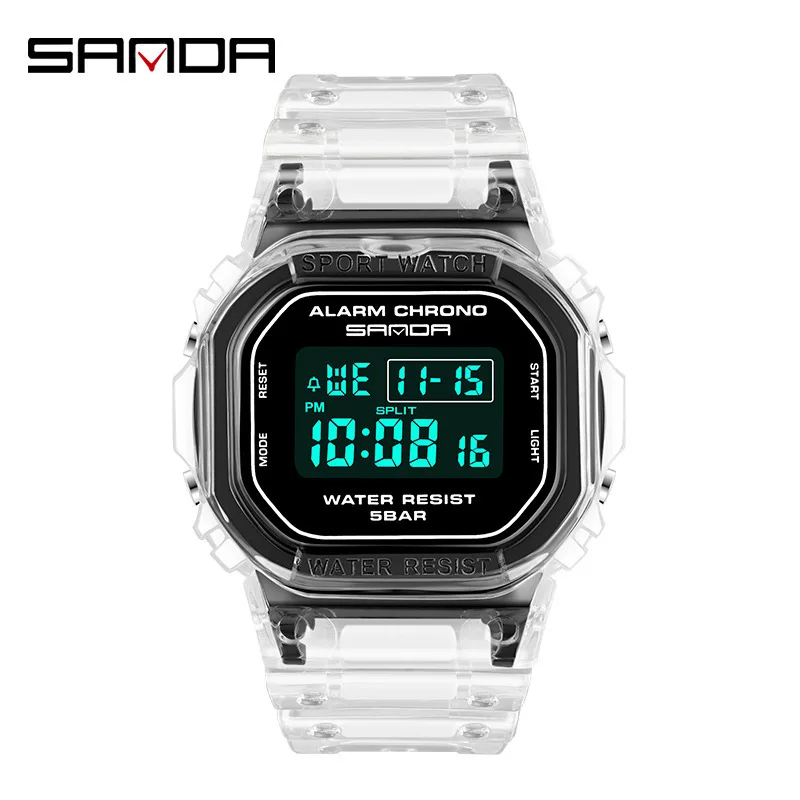 SANDA 2009Student Watch Waterproof Night Light Multifunctional Sports Watch Japanese Movement Shockproof and Drop resistant