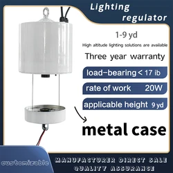 High Bay Light Lifter 11-17 IB/ 9 YD Voltage 220V Remote Control Chandelier Hoist Electric Winch Lifting Light Metal Cover