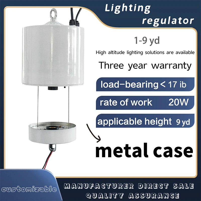 high bay light lifter com controle remoto guincho eletrico luz de elevacao tampa de metal talha de candelabro 1117 ib yd 220v 01