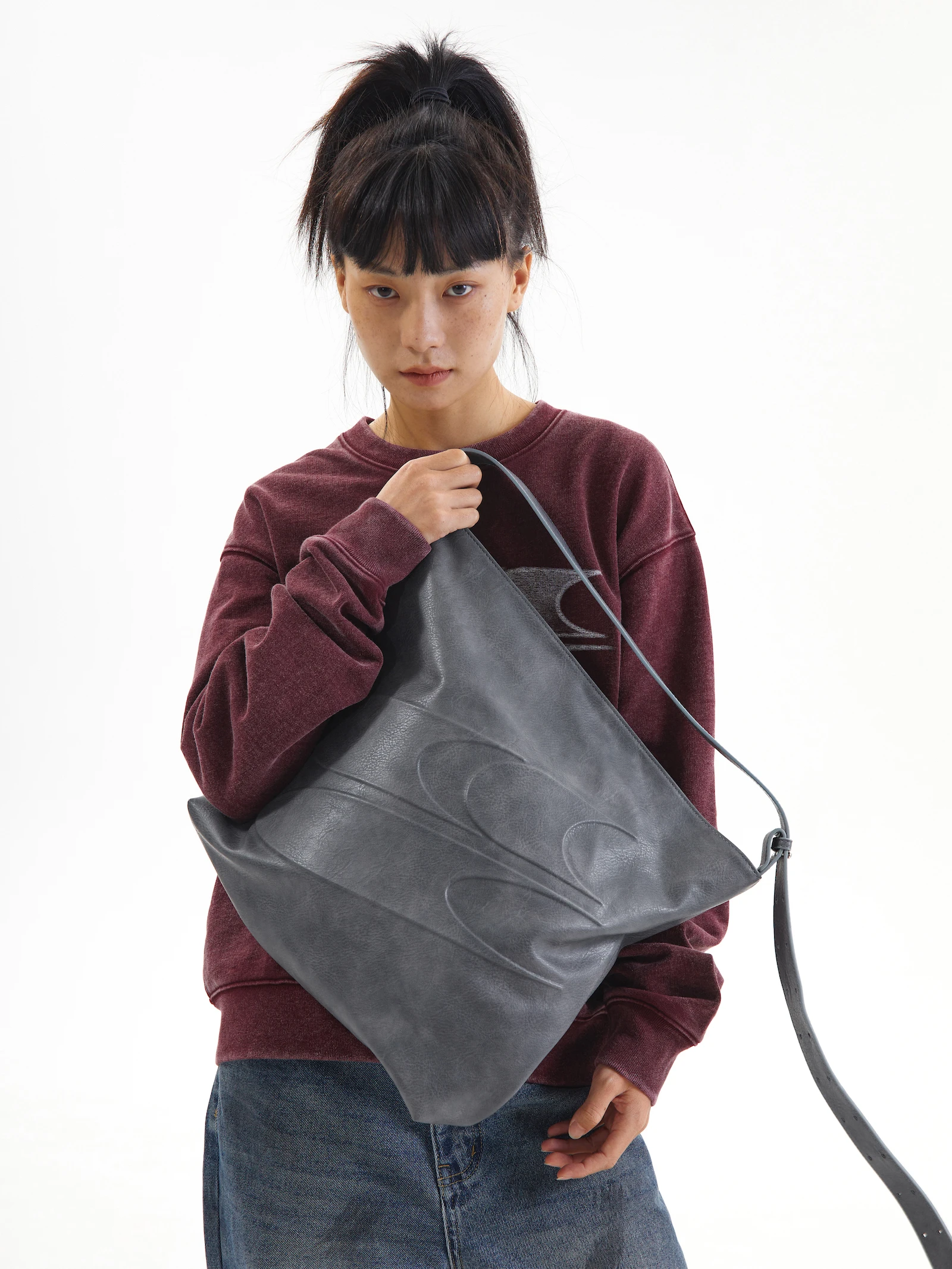 

Crnenter Bla Large Capaci Adjustable oulder Strap Tote Bag Casual Sle Magnetic Bule Closure Soft PU Leather