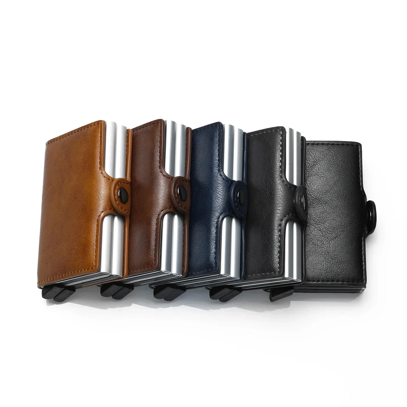 Rfid Men Card Wallets Free Name Engraving Carbon Fiber Slim Mini Wallet 12-14 Card Holders Small Money Bag Male Purses image 3