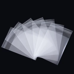 100pcs Transparent Frosted Opp Bag 5.5cm 7cm 8cm 10cm Self Adhesive Pouch for for DIY Handmade Candy Cookie Gift Packaging Bags