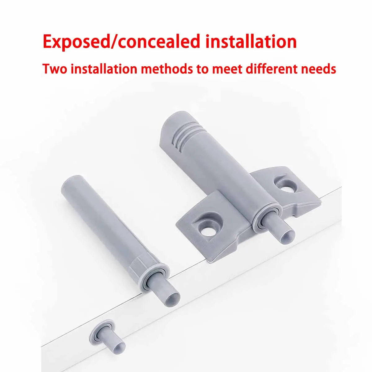 

No Drilling, Open/Concealed Cabinet Doors, Abs Silent Buffer Dampers, Wardrobe Doors, Anti-Collision Devices, Aircraft Buffers