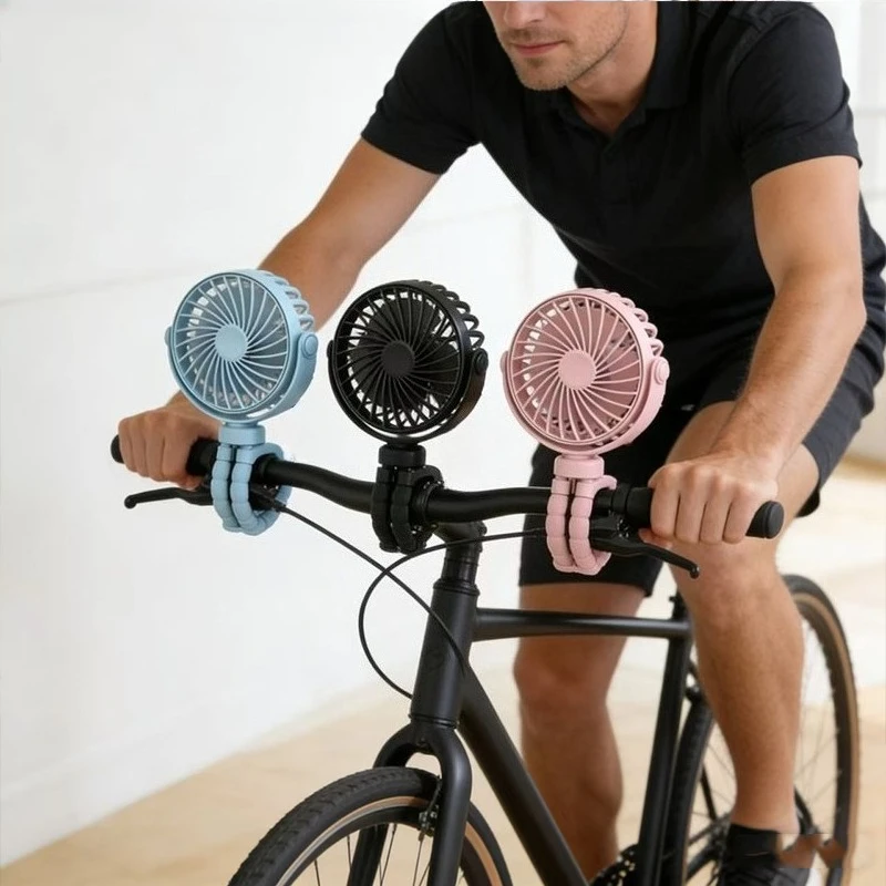 Tragbarer, flexibler Stativventilator, USB-wiederaufladbarer Mini-Oktopus-Ventilator, extrem leise, für Kinderwagen, Autositz, Reisen, tragbarer Ventilator mit 3 Geschwindigkeitsstufen – Detail 23
