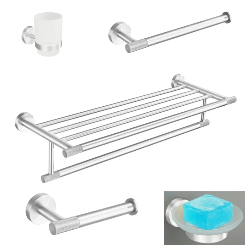 نحى النيكل النحاس مخرش جدار هوك حامل ورق المرحاض منشفة بار فرشاة المرحاض منشفة حمام رف اكسسوارات الحمام #4