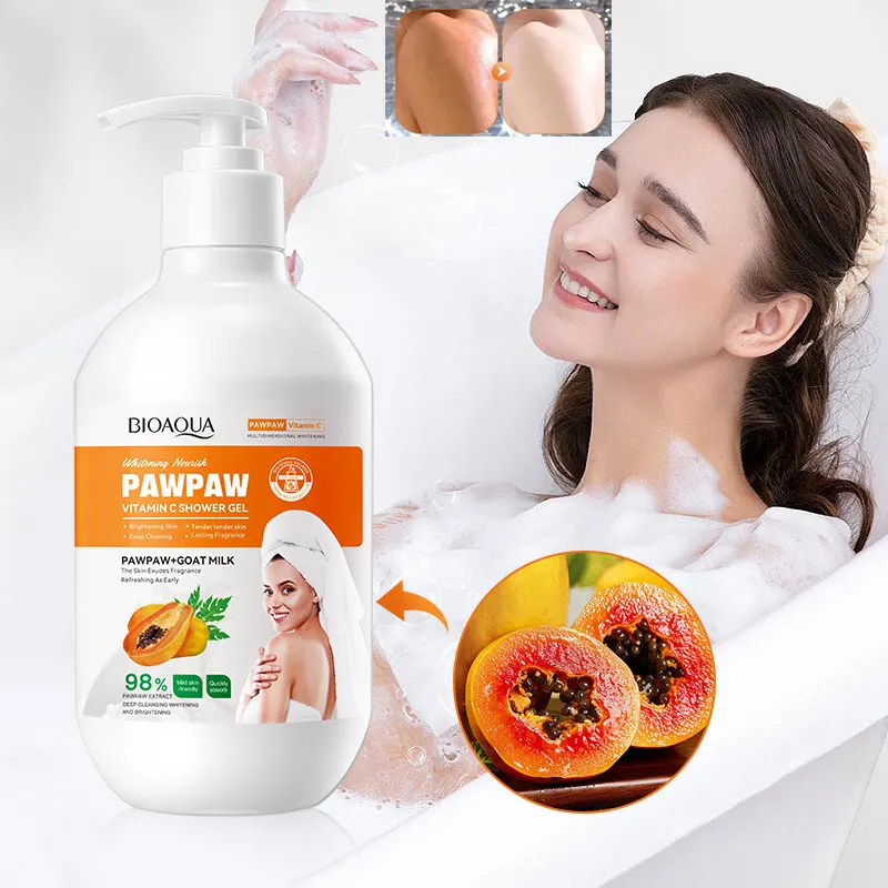 

BIOAOUA Papaya Vitamin C Brightening and Nourishing Cleansing Shower Gel Oil Control Whitening Smoothing Skin
