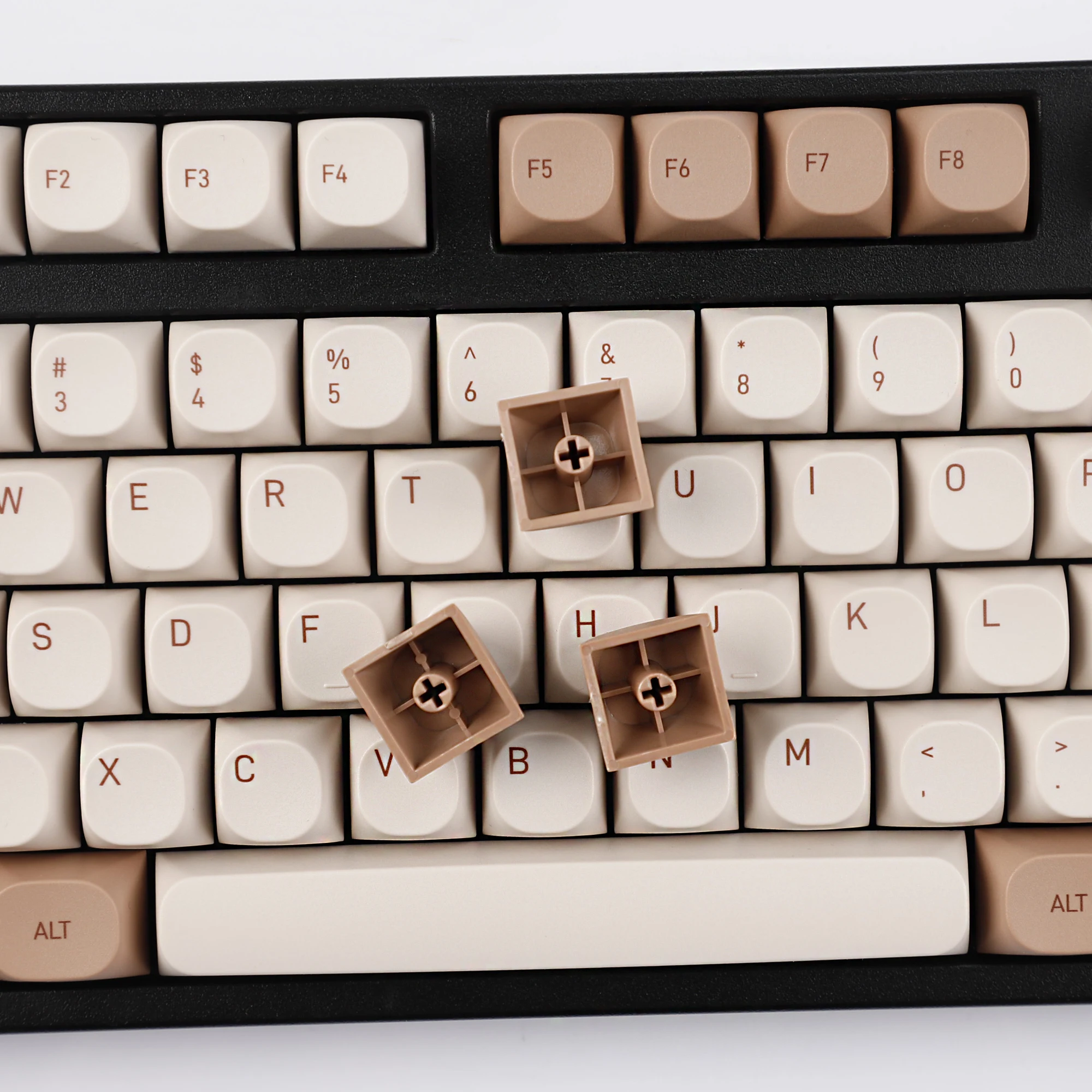 YMDK 119 مفتاح Tiramisu موضوع أغطية المفاتيح لطيف عشاق كعكة صغيرة نمط PBT صبغ Sub MA الملف الشخصي Keycap للوحة المفاتيح الميكانيكية MX