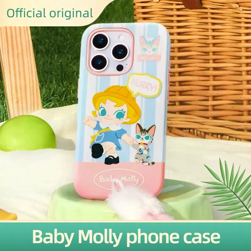 

New Original Baby Molly Fun Series Phone Case Anime Peripheral Gifts 15 Pro Max/16 Pro/16 Pro Max Fashion Decoration customized