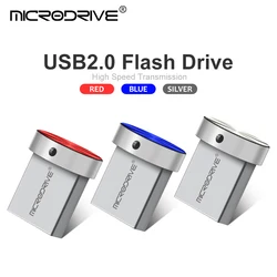 High Speed Mini USB 2.0 Flash Drive 128GB 64GB 32GB Metal Pen Drive 128 64 32 16 8 4GB USB Flash Memory Stick Pendrive Cle USB