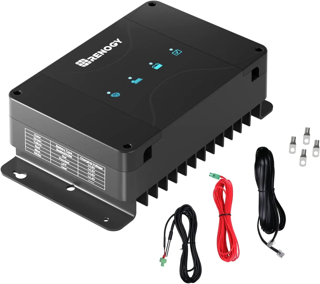 12V 50A DC to DC Battery Charger with MPPT, On-Board Battery for Gel, AGM, Flooded and Lithium Batteries