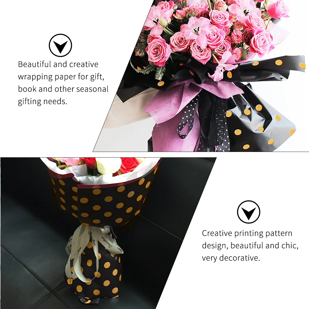 20pcs Waterproof Wrapping Paper Rolls Premium Gift Wrap For Birthday Christmas Wedding Shower Craft Diy Decorative Party